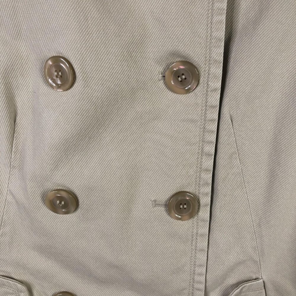 Esprit Jacket Womens Medium Beige Double Breasted Military Y2K Preppy Peacoat - Picture 12 of 16